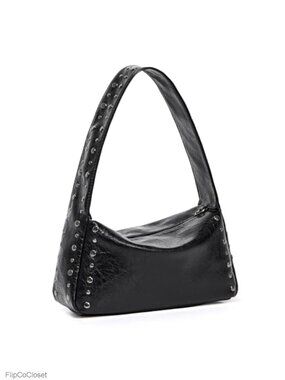 Studded Small Vegan Leather Shoulder Bag Y2K Purse